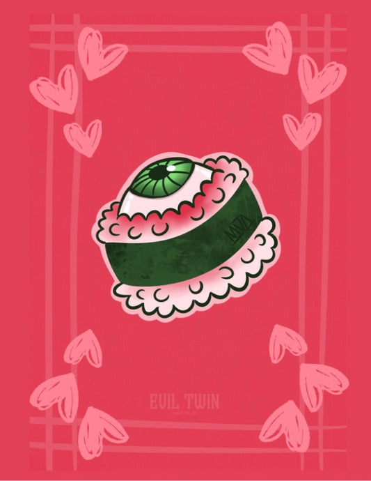 Bloody Eyeball Sushi // POSTCARD
